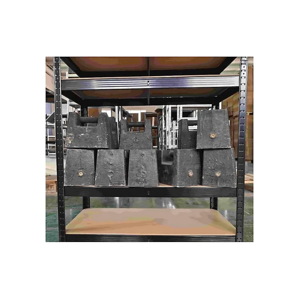 Etagère de Rangement 4 Plateaux Métal Noir 160 x 60 x H180cm Haute résistance Charges lourdes 1600kg INTEC