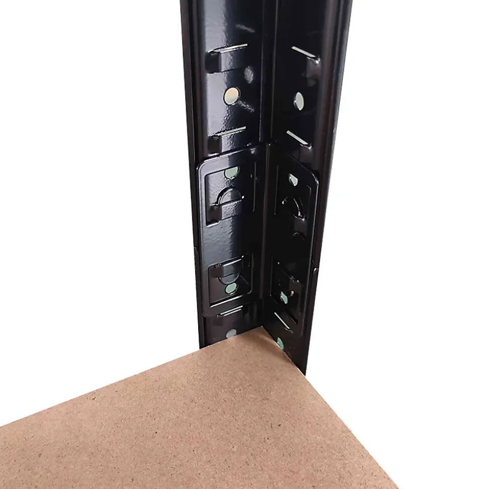 Etagère de Rangement 4 Plateaux Métal Noir 160 x 60 x H180cm Haute résistance Charges lourdes 1600kg INTEC