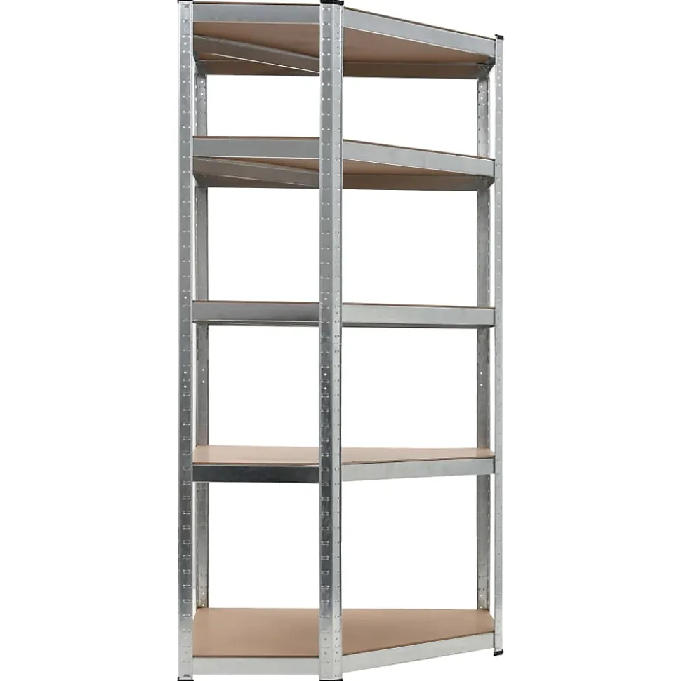 etagère de rangement charge lourde robuste mdf argente Helloshop26