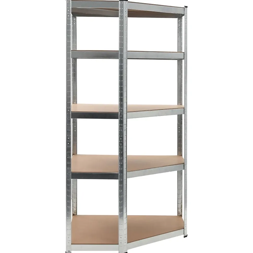 etagère de rangement charge lourde robuste mdf argente Helloshop26