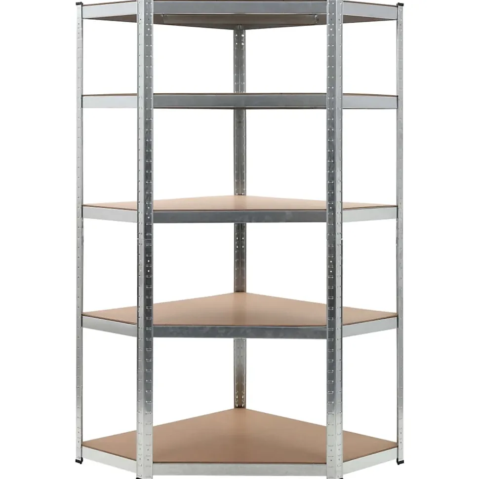 etagère de rangement charge lourde robuste mdf argente Helloshop26