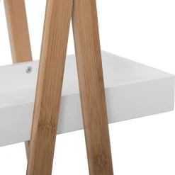 Etagère de rangement Desserte 3 niveaux en Bambou et bois Noir H 82 cm