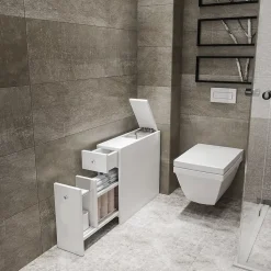 Etagère de rangement WC blanc L19 cm - CALENCIA