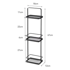 Etagère de salle de bain à 3 niveaux - H67 cm