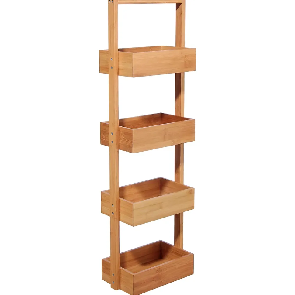 Etagère de salle de bain bambou , 4 niveaux, H.88cm x P.25cm Five Simply Smart
