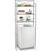 Etagère de salle de bain MARSA, rangement pour WC/lave-linge, en métal laqué gris foncé