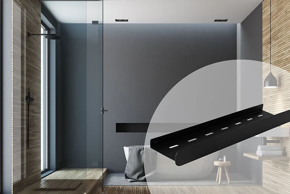 ETAGÈRE DE SALLE DE BAIN REA SF03-450-B BLACK