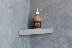 ETAGÈRE DE SALLE DE BAIN REA SF07 BRUSH STEEL