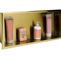 ETAGÈRE DE SALLE TUTUMI 30X60X10 BRUSH GOLD