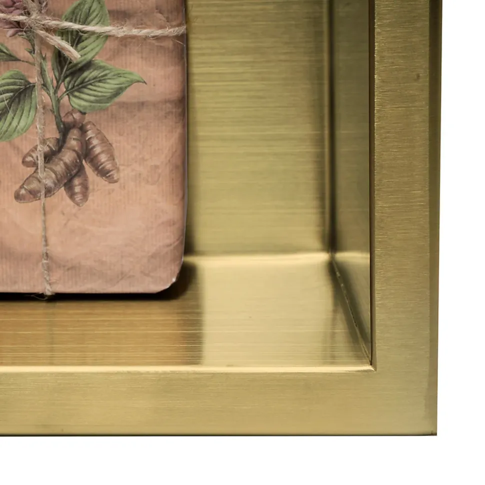ETAGÈRE DE SALLE TUTUMI 30X60X10 BRUSH GOLD