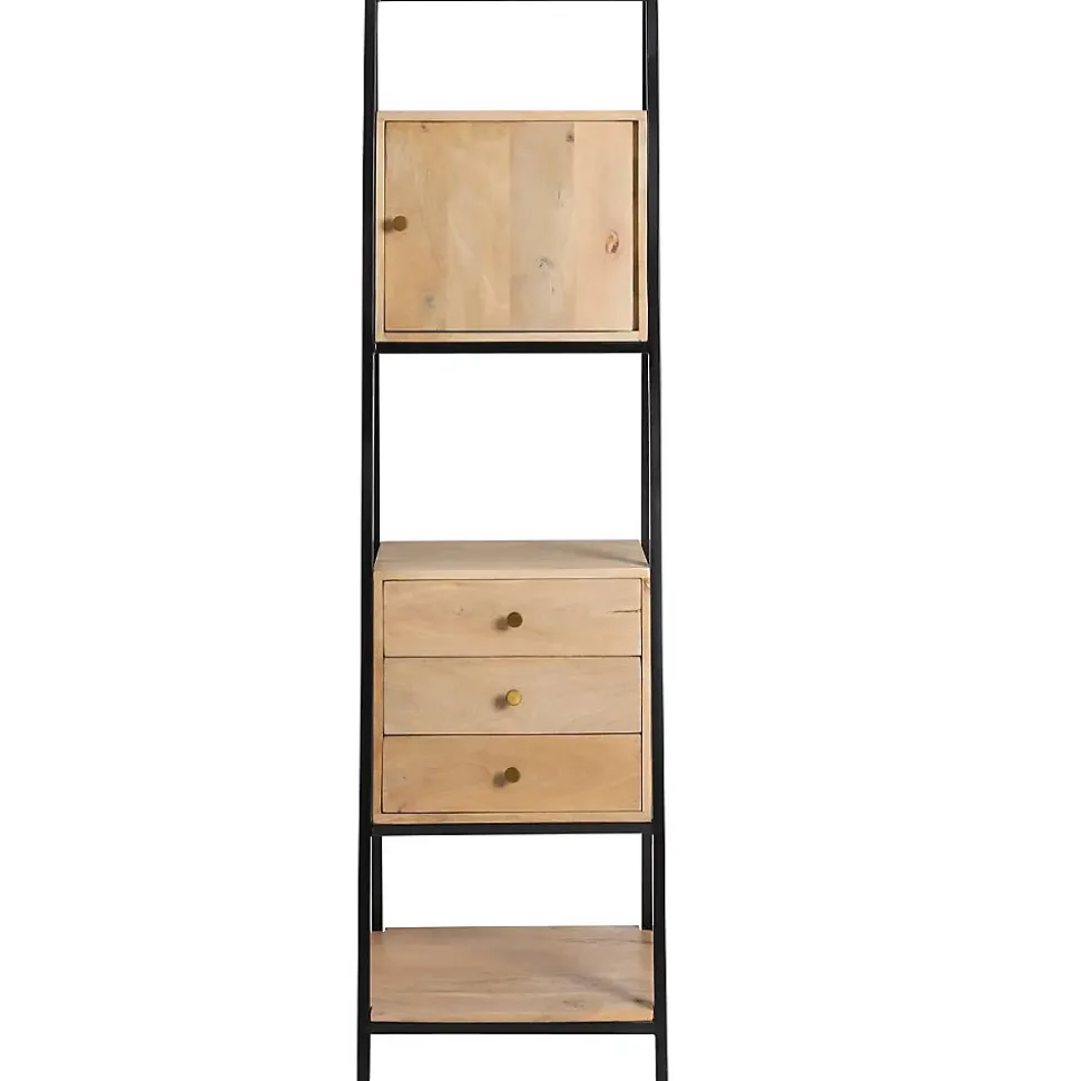 Etagère en bois de manguier et métal Mathieu