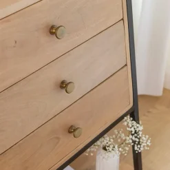 Etagère en bois de manguier et métal Mathieu