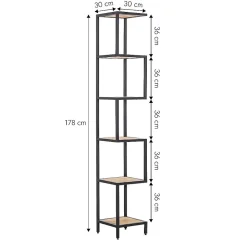 Etagère en bois de manguier et métal Ulysse