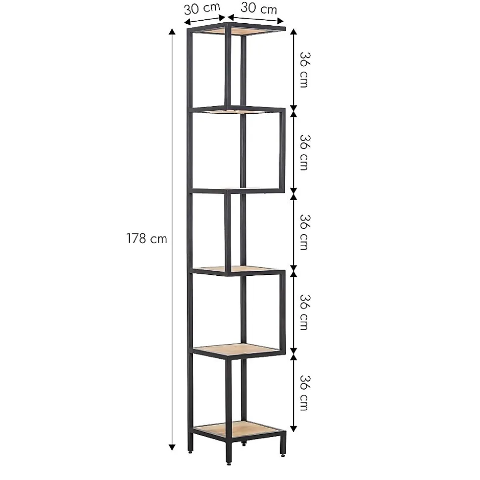 Etagère en bois de manguier et métal Ulysse
