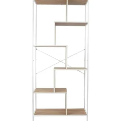 Etagère en bois et métal blanc Edison 80x30x180 cm