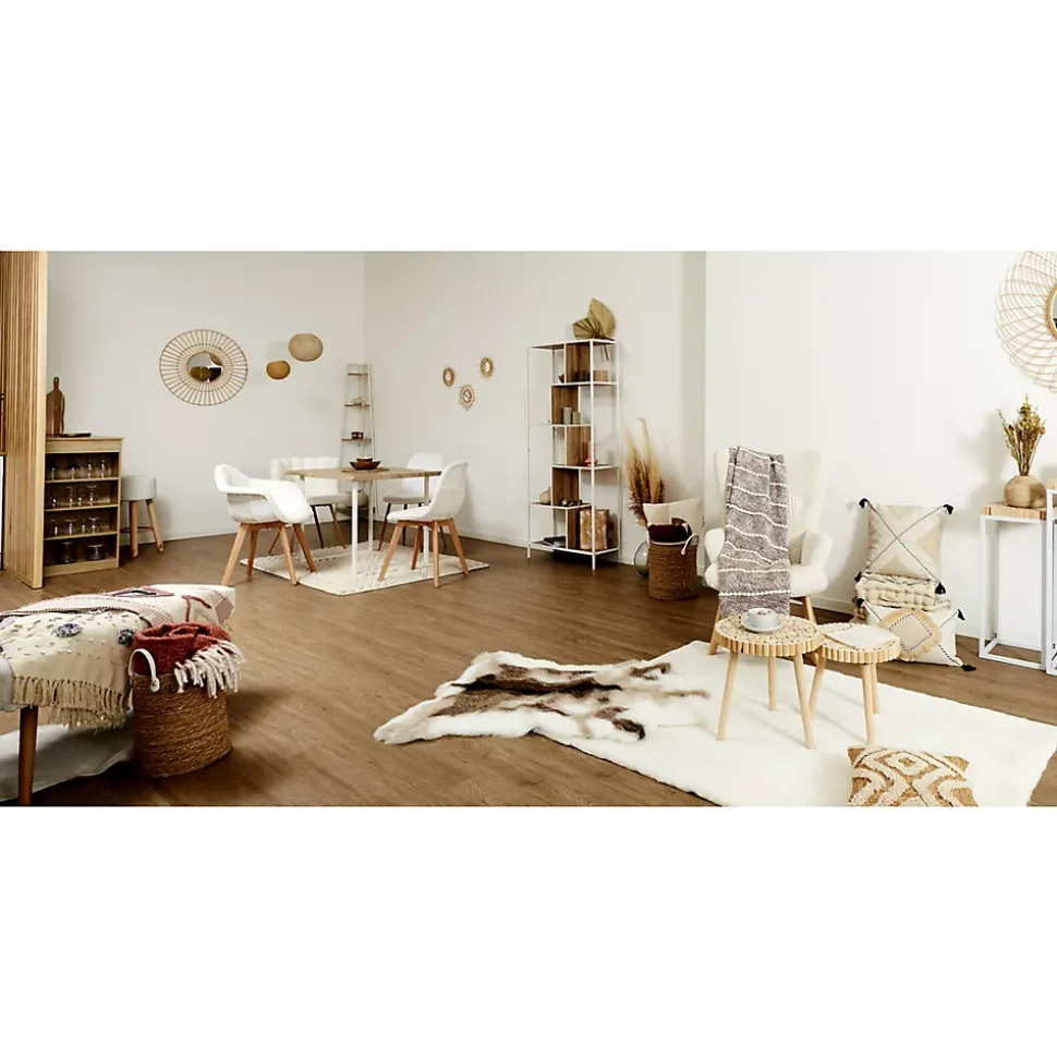 Etagère en bois et métal blanc Edison 80x30x180 cm