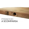 Etagère en bois Mercurio peinte en noyer 2,4x24x96 - Espace et design en parfaite harmonie