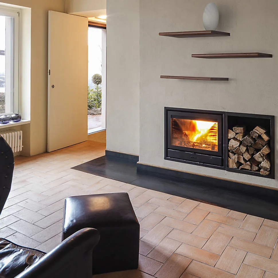 Etagère en bois Mercurio peinte en noyer 2,4x24x96 - Espace et design en parfaite harmonie