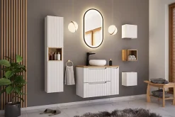 Etagère haut de salle de bain suspendue NOVA BLANC 27 x 28 cm