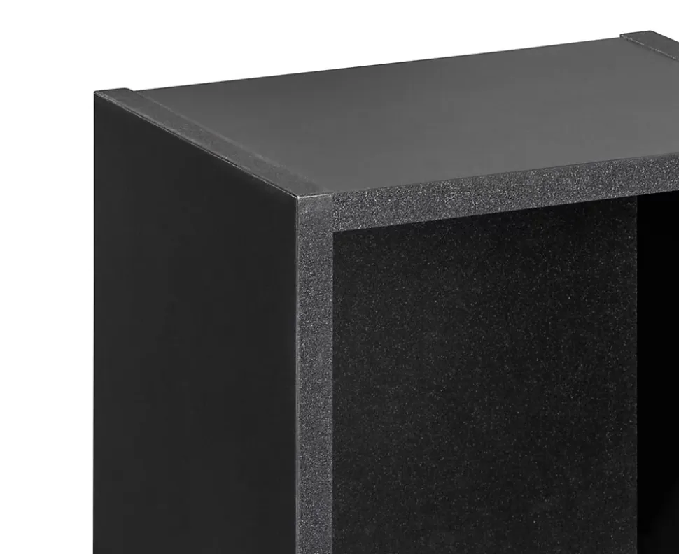 Etagère haut de salle de bain suspendue NOVA NOIR 27 x 28 cm