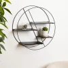 Etagère Lara en métal D50cm noir - Atmosphera