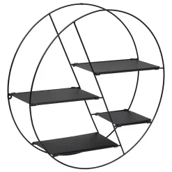 Etagère Lara en métal D50cm noir - Atmosphera