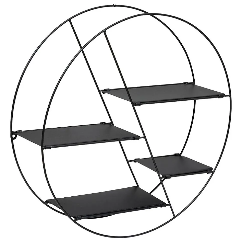 Etagère Lara en métal D50cm noir - Atmosphera