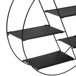 Etagère Lara en métal D50cm noir - Atmosphera