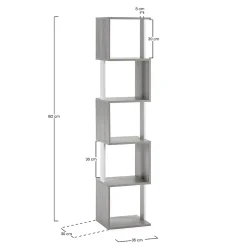 Etagère Maldivas 5 trous couleur blanc/chêne