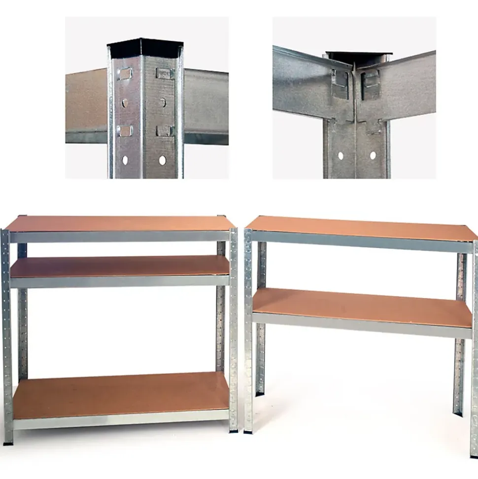 Etagère modulable charges lourdes en métal 5 plateaux