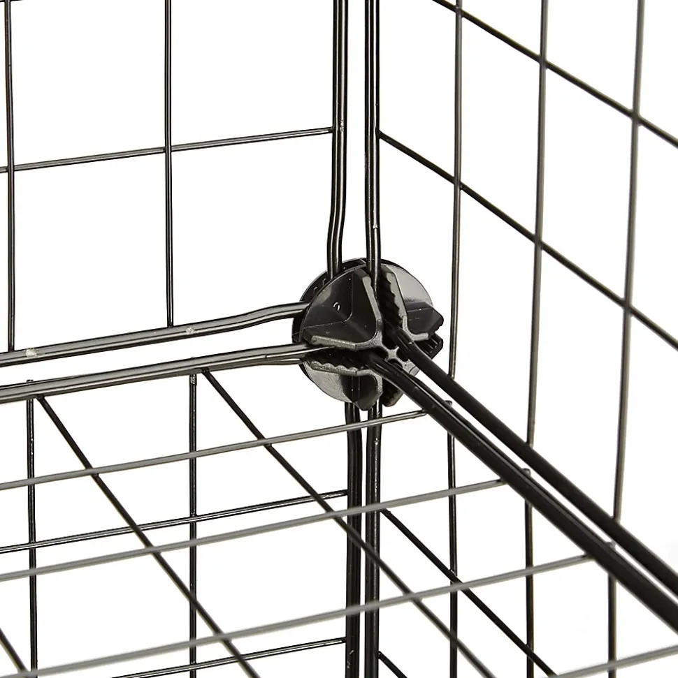 etagère modulable grille treillis 9 cubes metal metal Helloshop26