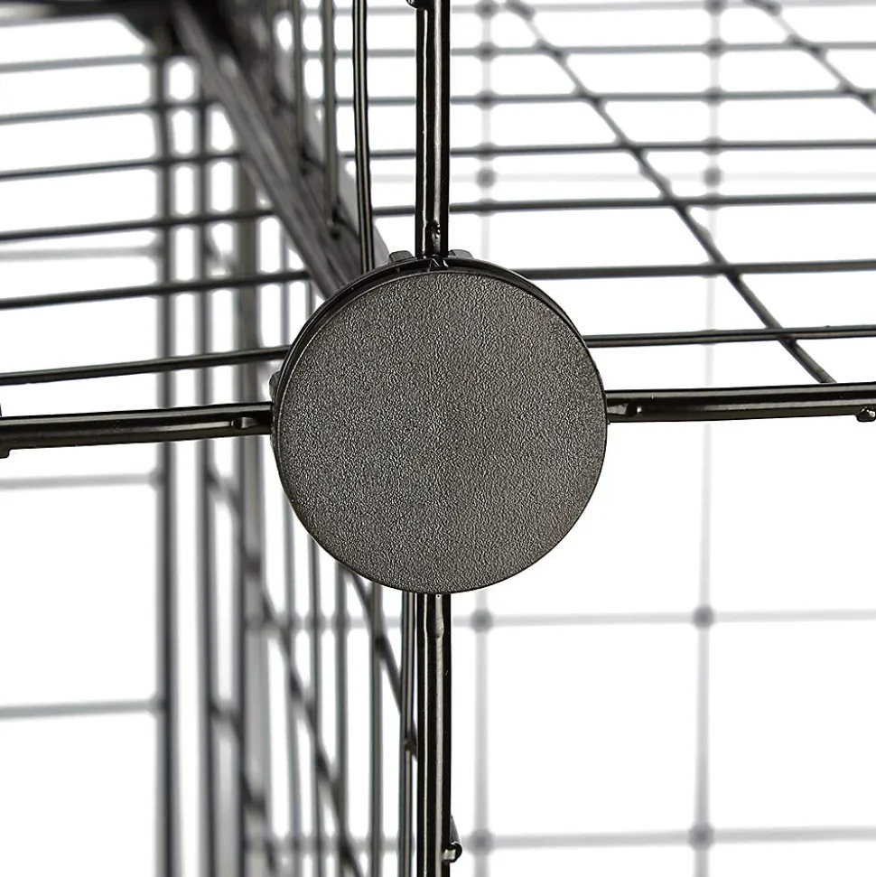 etagère modulable grille treillis 9 cubes metal metal Helloshop26