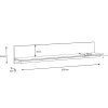 Etagère murale 205 cm décor chêne blanchi - ANGELE