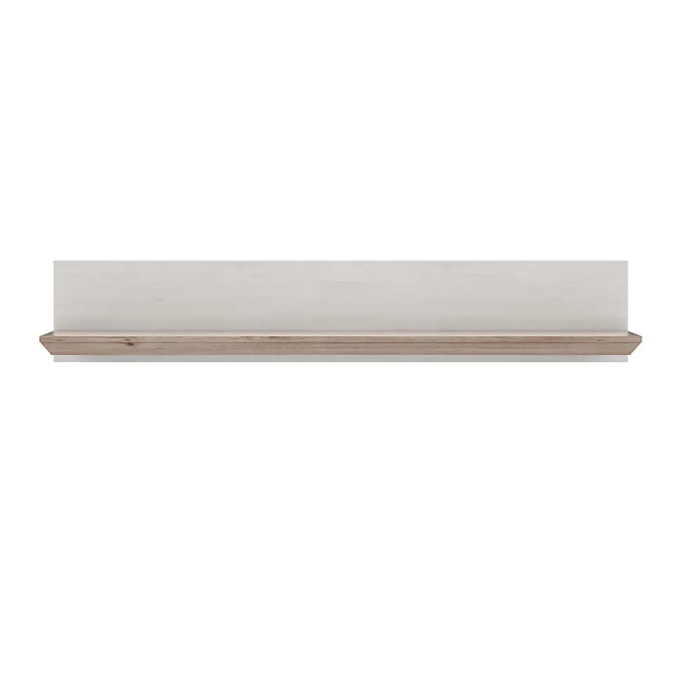 Etagère murale 205 cm décor chêne blanchi - ANGELE