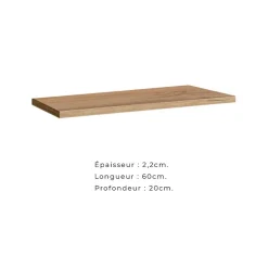 Etagère murale 60 cm SWITCH Coloris chene Wotan Design et pratique