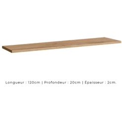 Etagère murale 120 cm SWITCH Coloris chene Wotan Design moderne et pratique