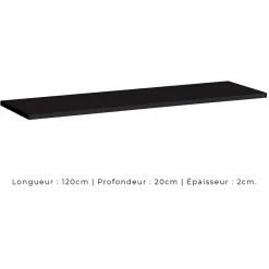 Etagère murale 120 cm SWITCH Coloris noir Design moderne et pratique