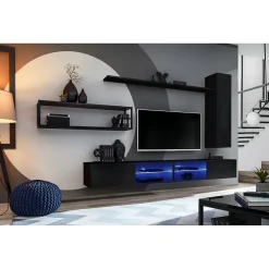 Etagère murale 180 cm SWITCH Coloris noir Design moderne et pratique