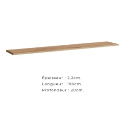 Etagère murale 180 cm SWITCH Coloris chene wotan Design moderne et pratique