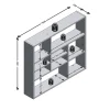 Etagère Murale 9 Compartiments L90 cm - Mika