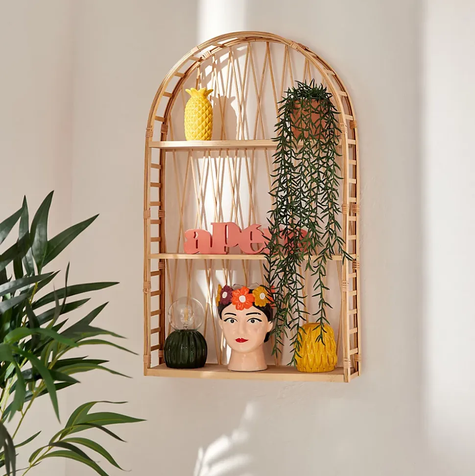 Etagère murale Anahi bambou beige 74x45cm - Atmosphera