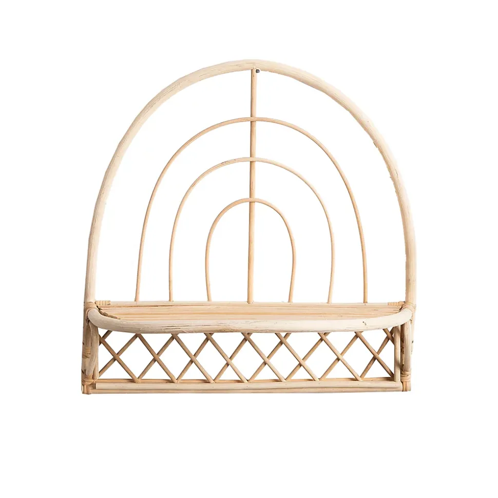 Etagère murale arche en rotin L.44 x H.44 x P.18 cm