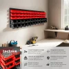 Etagère murale avec 30 bacs de rangement 2 étagères murales et 60 bacs inclus