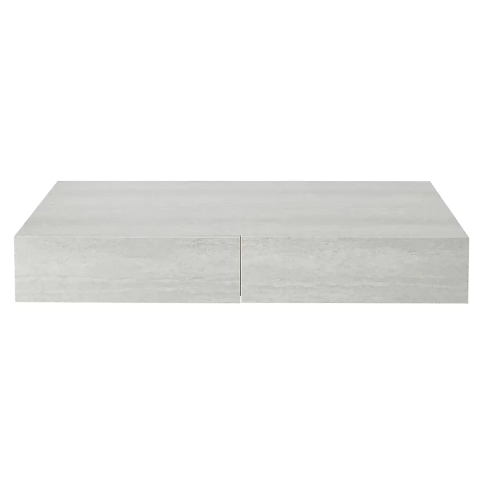 Etagère murale avec 2 tiroirs Karstula 80 x 35 x 12 cm effet béton en.casa