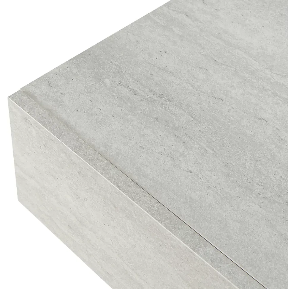 Etagère murale avec 2 tiroirs Karstula 80 x 35 x 12 cm effet béton en.casa
