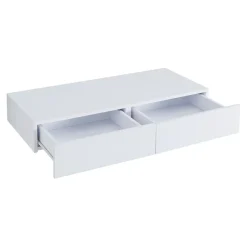 Etagère murale avec 2 tiroirs Karstula 80 x 35 x 12 cm blanc en.casa