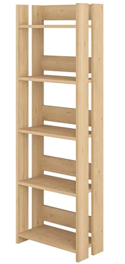 Etagère murale, bibliothèque coloris chêne cambrian - longueur 57 x profondeur 25 x hauteur 155 cm