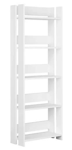 Etagère murale, bibliothèque coloris Blanc - longueur 57 x profondeur 25 x hauteur 155 cm