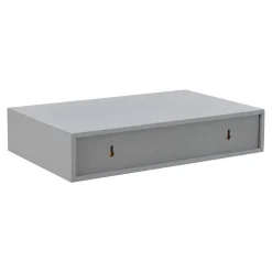 Etagère murale Bokn avec tiroir bambou 40 x 24 x 8 cm gris en.casa