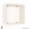 Etagère murale cube DECO-GEM, acier finition époxy blanc. L.30 x H.30 x P.15 cm